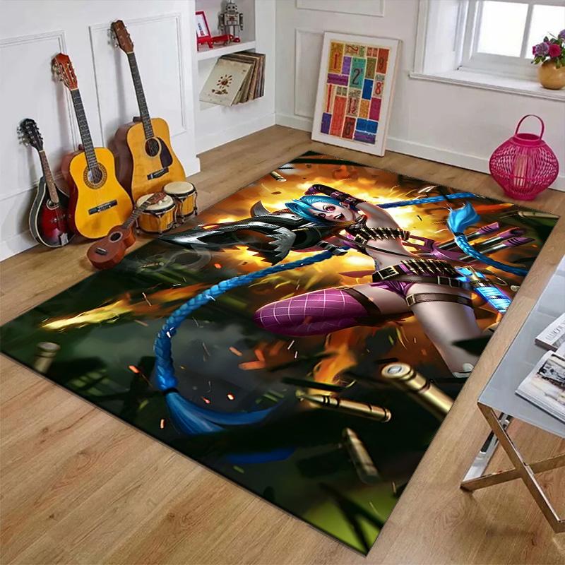Game Lol Printed Area Rug Carpet for Bedroom Living Room Home Decor Rugs Mat Non Slip Mat Rug for Bedside