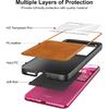 Foluu for Motorola Razr+ (Plus) 2024 Case, with Front Built-in Screen Protector, PU Leather + Hard PC Shell Ultra Thin Slim Durable Protective Phone