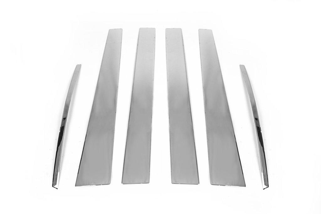 Door Pillar Molding (6 Pcs, Stainless Steel) for Fiat Fullback 2016-