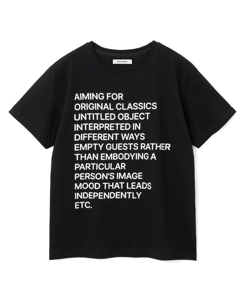 MILLO Damen Schriftzug Archiv T-Shirt [Schwarz]