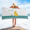 Quirky Duck Bath Towel - Fun Emoji Design, Soft Absorbent, Perfect for Summer Fun, Adds Humor to Your Beach Days