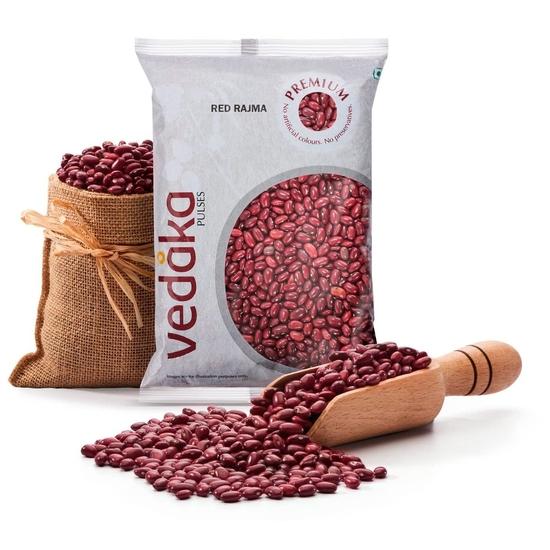 

Бренд Amazon - Vedaka Premium Unfilshed Red Rajma | Натурально без глютена | 1 кг 3kg
