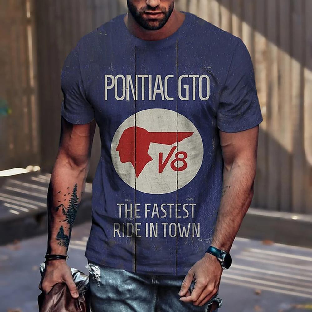 Boutique Summer Sports Fitness Breathable Men's Undershirt Short Sleeve 3D Graffiti Printed Round Neck Casual T-Shirt Hot Sale