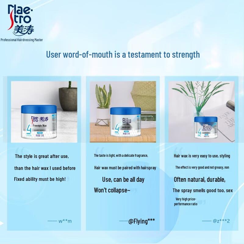 Maestro Strong Hold Hair Styling Wax 3-Pack