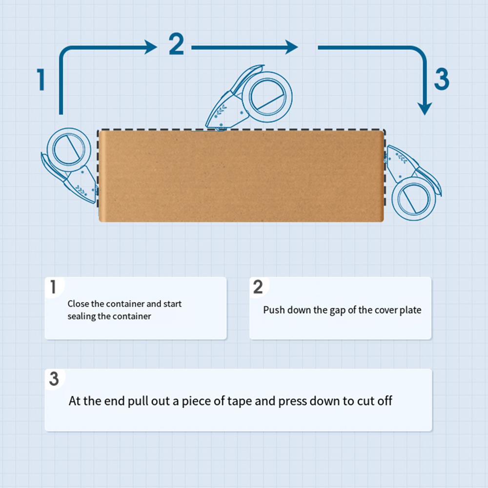 KWtrio Handklebebandspender, 4048 mm Breite, Klebebandschneider, manuelles Gerät zum Verschließen von Verpackungsboxen