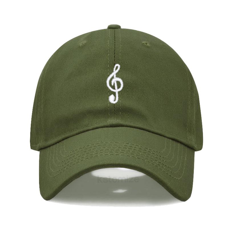 Unisex Soft Cotton Dad Hat Musical Note Embroidery Baseball Cap For Women Men Adjustable Unisex Casual Sports Caps