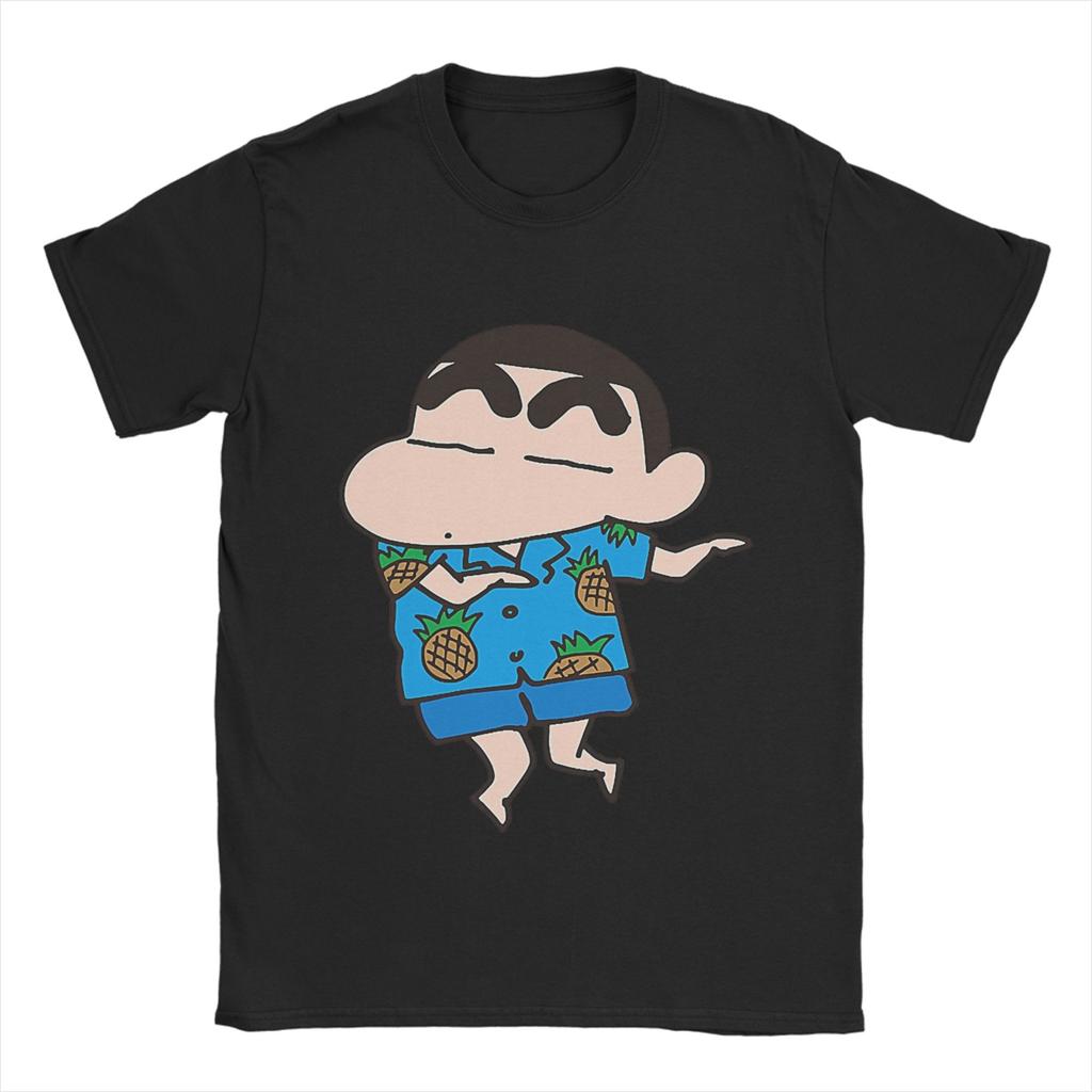 Crayon Shin-chan T-Shirt Men Awesome Cotton Tee Shirt Crew Neck Short Sleeve T Shirts Printing Tops