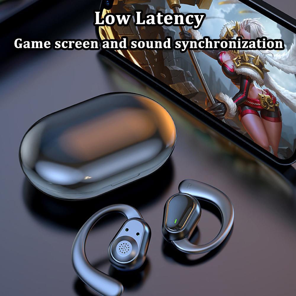 Bluetooth 5.3 Headphones Wireless Sports Headsets Ear Hook Earphones Waterproof HiFi Stereo Noise Reduction Earbuds for Android iOS Workout Gym Sports