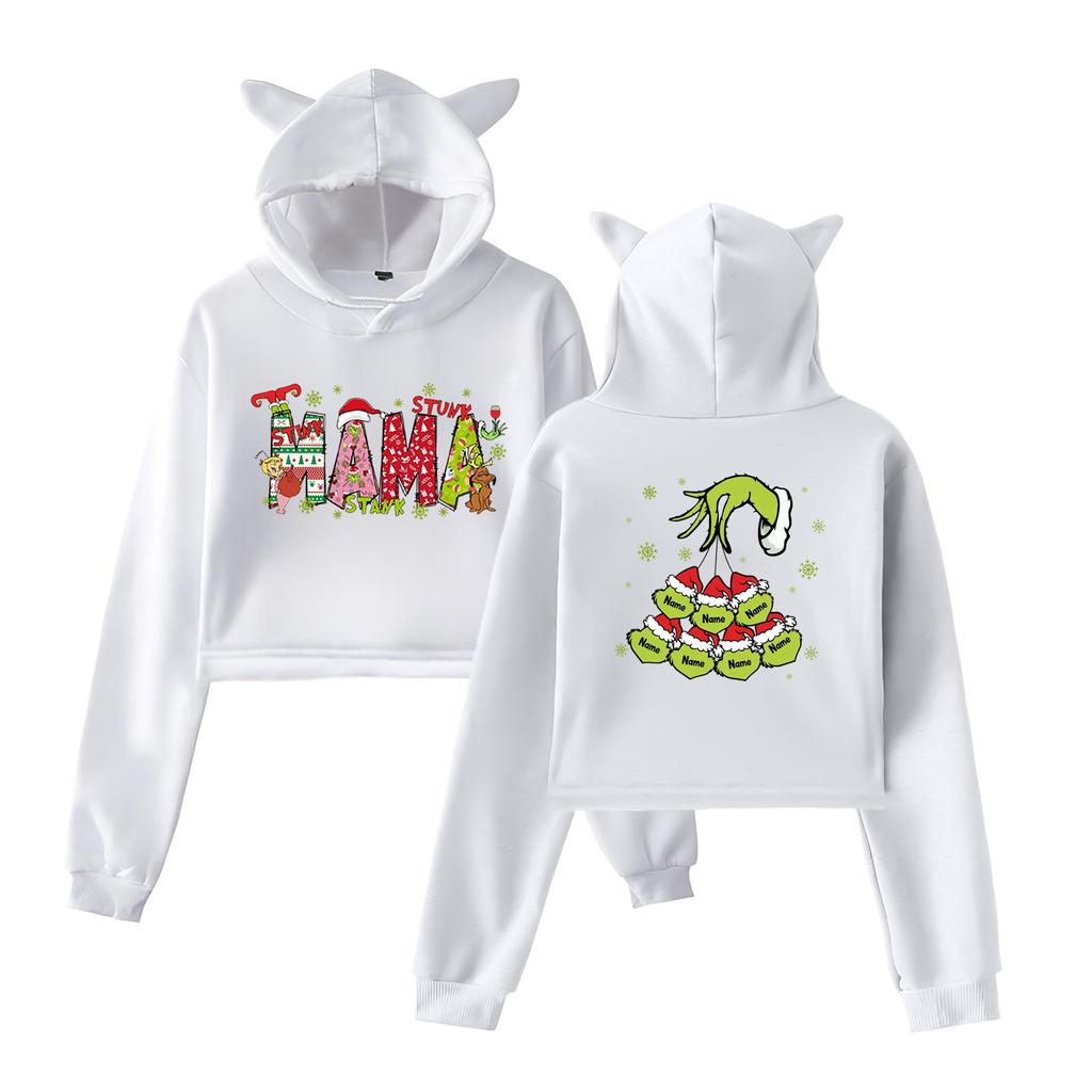 Women's Fashionable Casual Long Sleeve Hooded Printed Sweatshirt