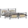 Metal Bed Frame without Mattress Sonoma Oak Finish 160 x 200 cm
