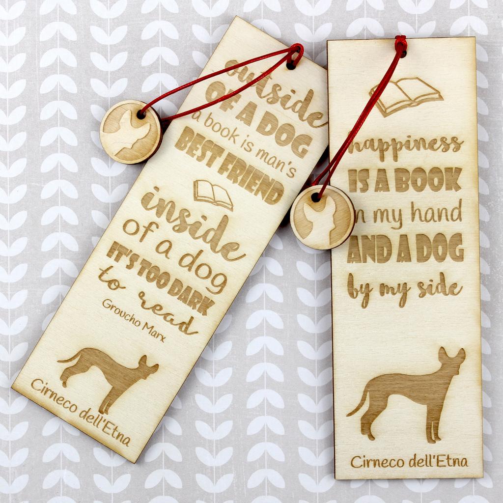 Cirneco dell'Etna - segnalibro cane, segnalibro personalizzato, gadget cane per lettori del marchio Art-Dog