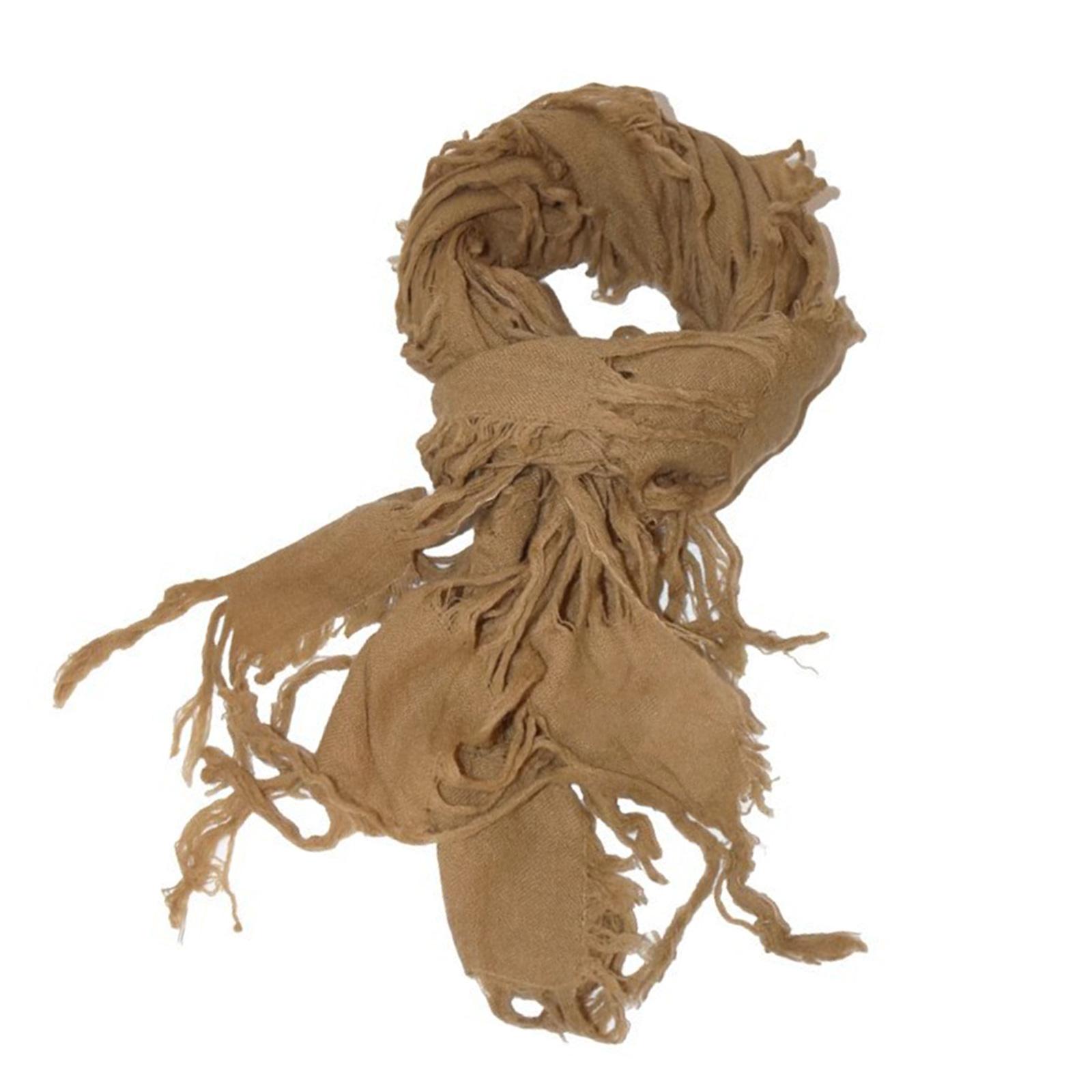 

Винтажный шерстяной шарф, потертый рваный шейный платок для женщин и мужчин, унисекс, теплый шейный платок для зимы и отдыха на природе, модный шейный платок