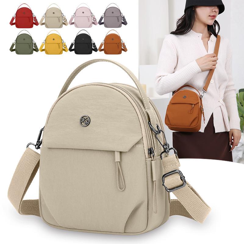 Women's Handbag Solid Color Shoulder Bag Waterproof Nylon Bag