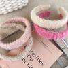 New Retro Imitation Cashmere Wide Headband for Women Girl Sweet and Versatile Plush Hair Band Hair Hoop Fashion Hair Accessories