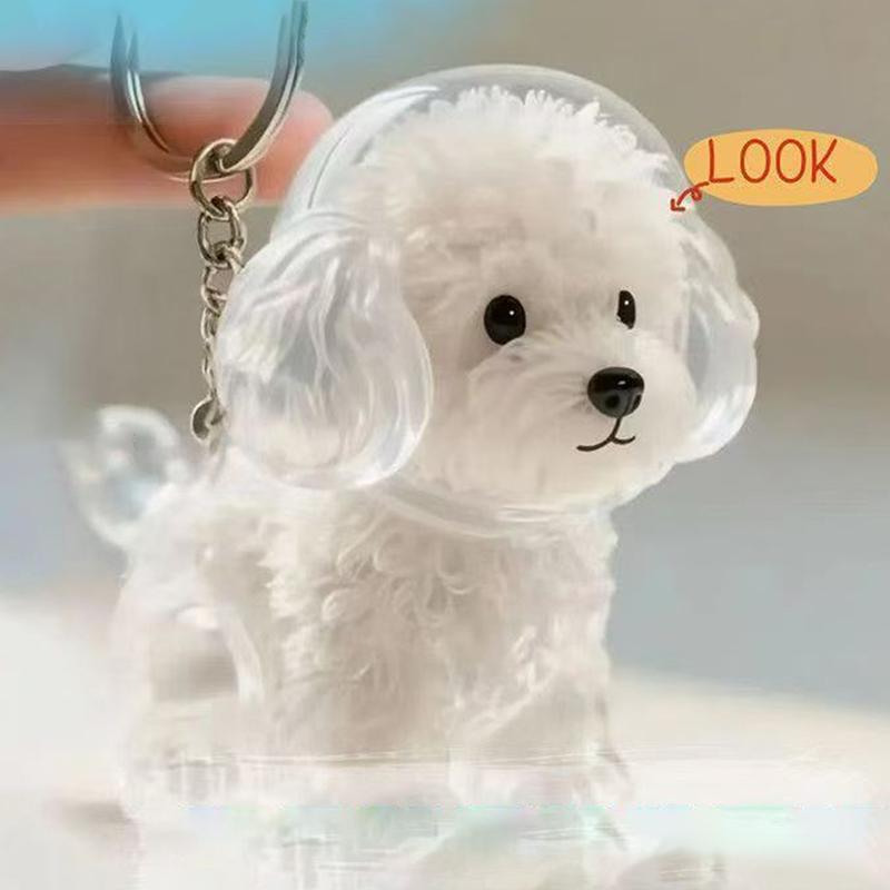 Transparent Cat Dog Hair Storage Box Pendant Keychain Collect Pets Hair Commemorate Bag Pendant Save Cat Hair Storage Capsule