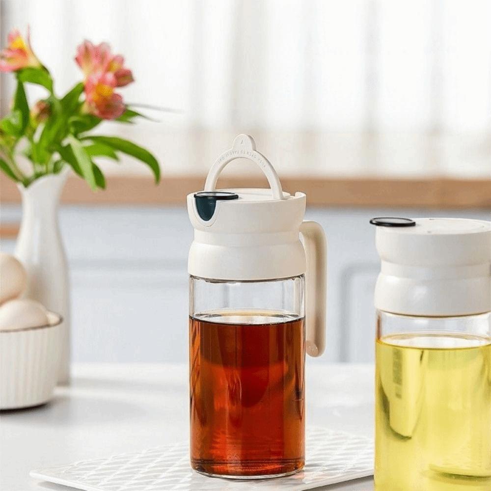 600ML Glass Oil Bottle Large Capacity Soy Sauce Dispenser Practical Vinegar Container Restaurant
