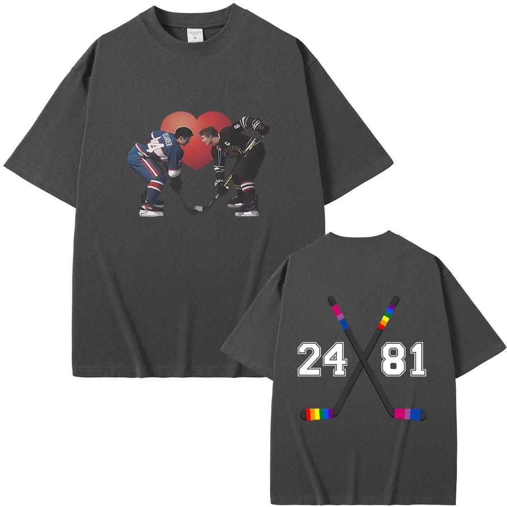 Heated Rivalry Shane Hollander Ilya Rozanov Hollanov 2481 Tshirt Men Women Clothing Oversized Tshirt Male Vintage Casual Tees