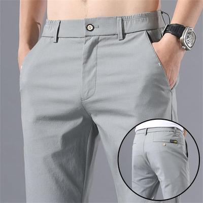 Pantalones casuales rectos holgados de seda de hielo de secado rápido para hombre