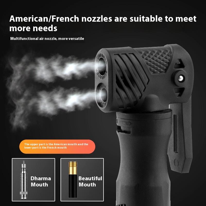 Bicycle Pump Mini Portable Hand Tire Tube Inflator Aluminum Alloy Bike Air Shock Pump Schrader Presta Valve