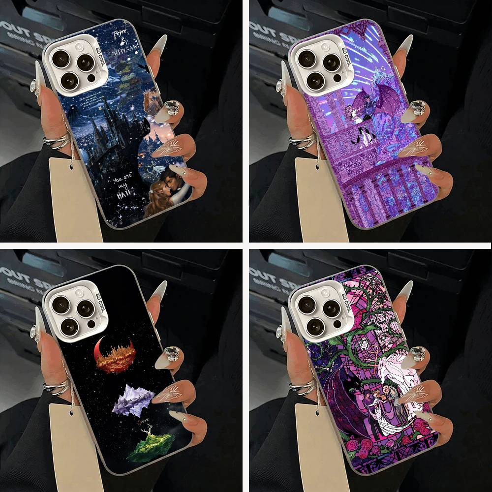 A-Acotar A Court of Mist and Fury Phone Case For iPhone 11 12 13 14 15 16Pro Max Plus White Sliver Phone Cover