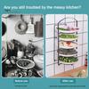 Dish Storage Rack Multi-Layer Design Large Capacity Rustproof Corrosion Resistant Kitchen Countertop Storage Holder Food Preparation Rack
