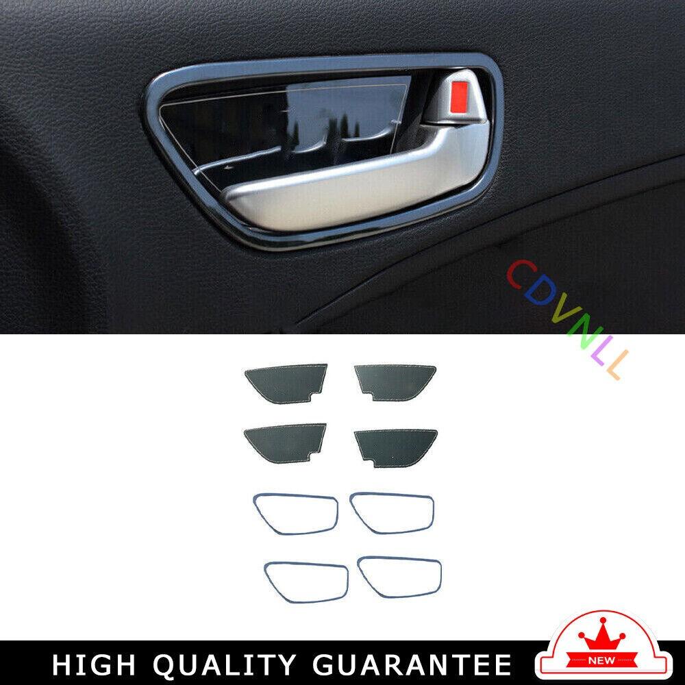 Car Inner Door Handle Bowl Cover Trim 8* For Kia K3 Forte 2014-2018 Black Steel