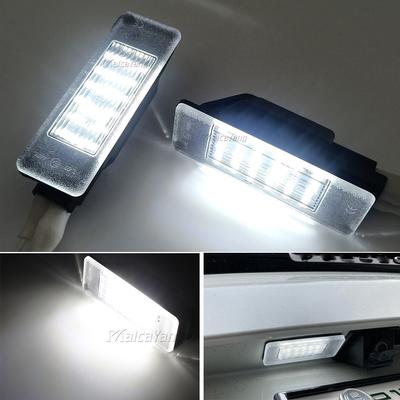 Car LED License Number Plate Light Lamp For Peugeot 106 207 307 308 406 407 508 Expert Citroen Berlingo C2 C4 C5 C6 C8 DS3 Jumpy License Plate Lights