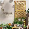 Wooden Plant Stand, with Trellis - Natural Finish