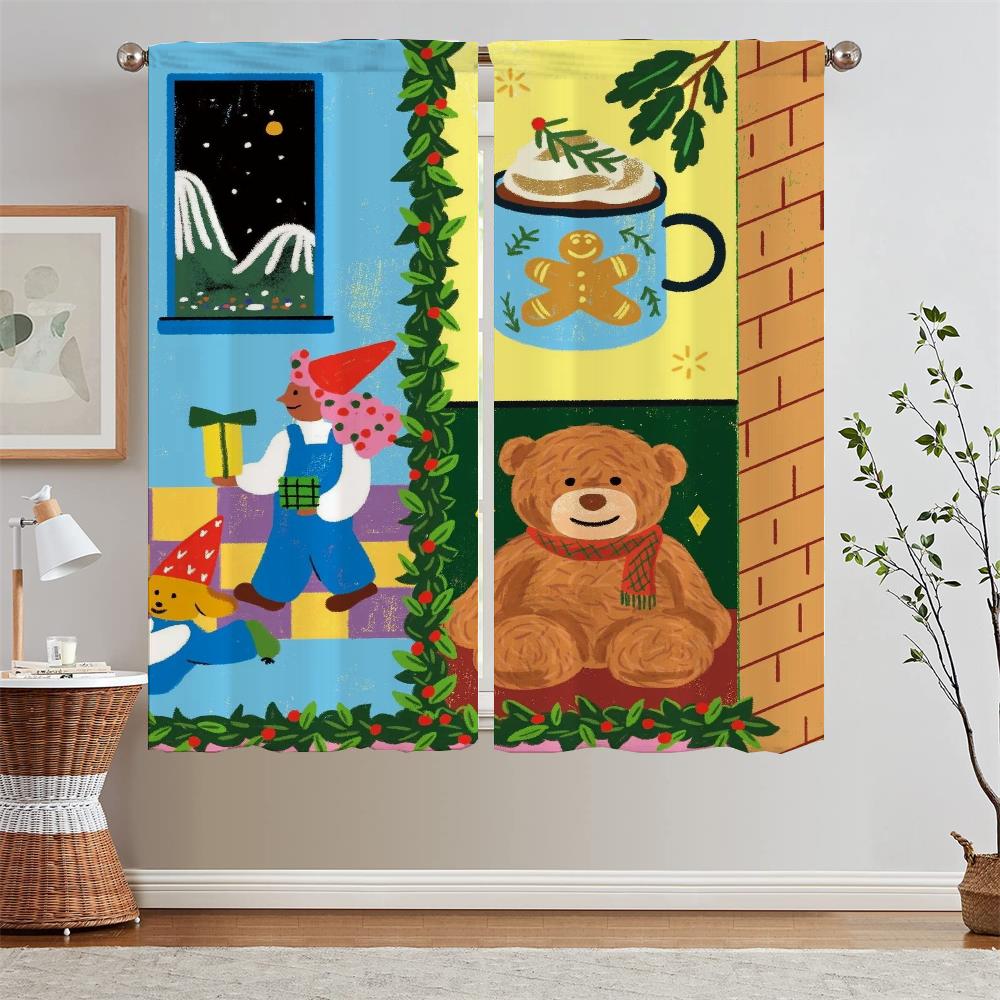 

Штора для ванной для детской комнаты Aeshoong Шторы Шторы для домашнего интерьера Жалюзи Современное украшение дома Блэкаут Щупальца W50xH70cmx2pcs-CL