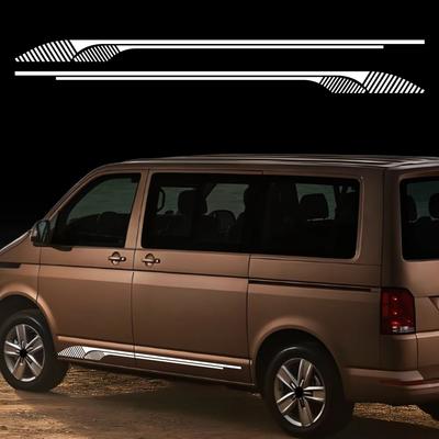 Car Door Side Sticker Stripes Graphics Camper Van Decals Auto Decor Accessories For Volkswagen VW Transporter T4 T5 Caddy RV30