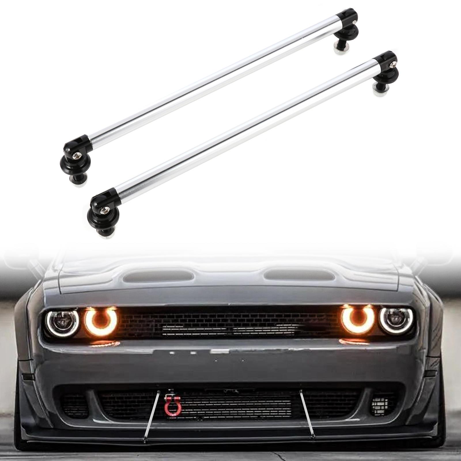 200 мм, 2 шт., универсальный регулируемый передний задний бампер, разделитель губ, тяга, опорные стержни, автомобильный гонщик, авто белый