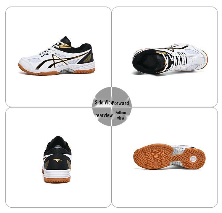 Men's 2023 Mesh Badminton & Table Tennis Shoes, Large Size, All-Season Volleyball Sports Shoes for Men & Women.