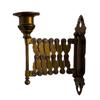Antique Metal Candelabra With Adjustable Length Wall Mount Extending Taper Candleholder Sconce For Ambients Lighting