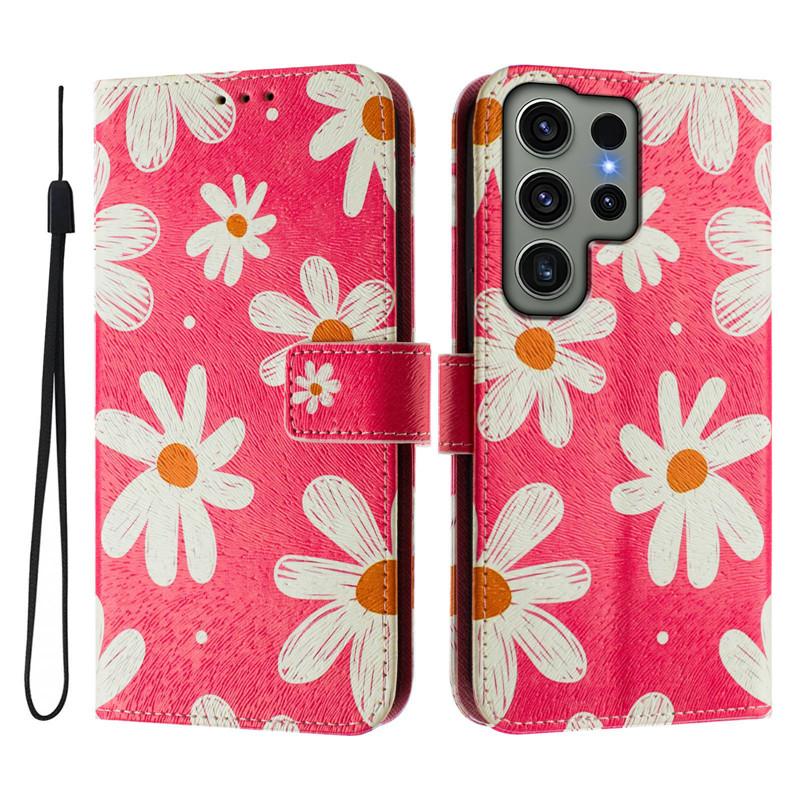 Luxury Flip Leather Case For Samsung Galaxy S23 Ultra Flip Cover On For SAM S23+ Plus FE S23FE 5G Wallet Bags Flower Cases Shell