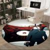 1pc Anime Design Round Carpet - Tokyo Ghoul Theme Chair Mat for Office, Home Decor, Living Room