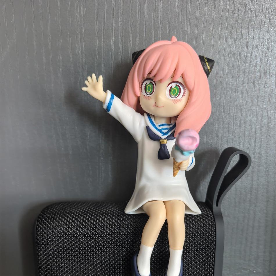 Anya Forger Spy Family Anime PVC Figure, Cute Collectible Model, Desk Decoration, Toy Gift for Fans
