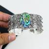 Natural Abalone Shell Gemstone Handmade 925 Sterling Silver Cuff Bangle , Abalone Shell Bangle,For Wife, Unisex Bangle, Gifts For Father's Day