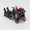 Building Block Carriage Assembly Medieval Ancient Scene Ornament Grand Theft Carriage Transportation Model Ornament