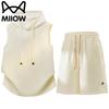 MiiOW Men's Summer Hooded Short Sleeve Top & Shorts Set
