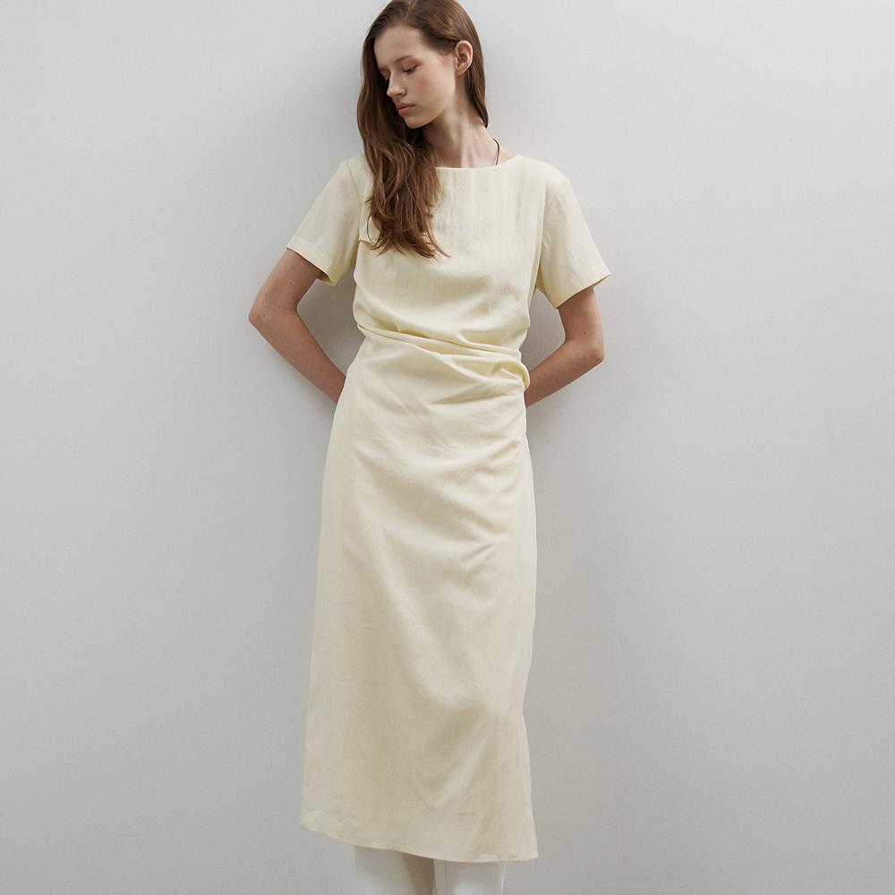 Nowood Minimal Draping Dresses (Cream)