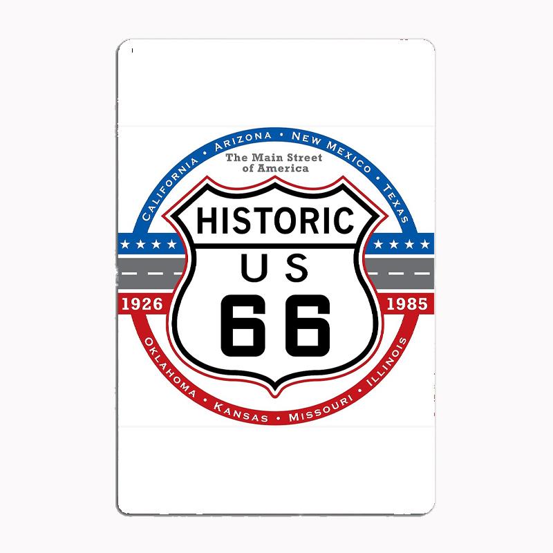 

Historic Route 66 Signs Vintage Poster Metal Plaques Tin Sign Home Decor Room Decoration Kitchen Wall Decor 20x30cm（7.8x11.8inch）