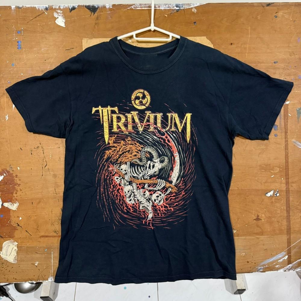 ГОРЯЧИЙ! Футболка унисекс Trivium Band Черный Хлопок Все размеры S-5XL TA752 Футболка унисекс M
