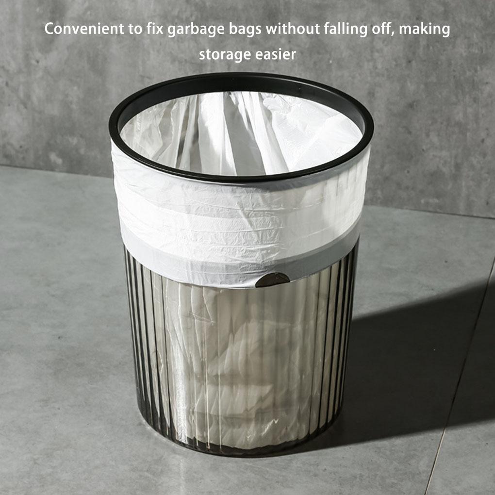 Cheap Clear Trash Can Without Lid Stripe Shaped Garbage Bin Plastic