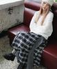 Cookies Check Tie Contrast Skirt (Black)