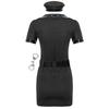 Women Cop Uniform Outfit V-Neck Sexy Cop Jumpsuit Police Officer Role Playing Costume Ladies Carnival Party Clubwear Fancy Dress
