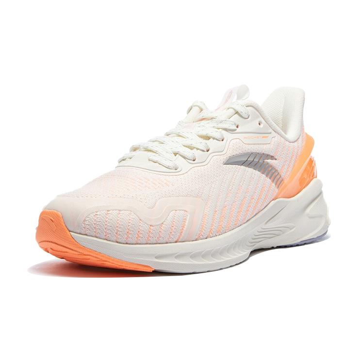Anta Running Collection Edge2.0 Cushioning, Wear Resistant Low Top Running Shoes Women's White Orange 122045587-5