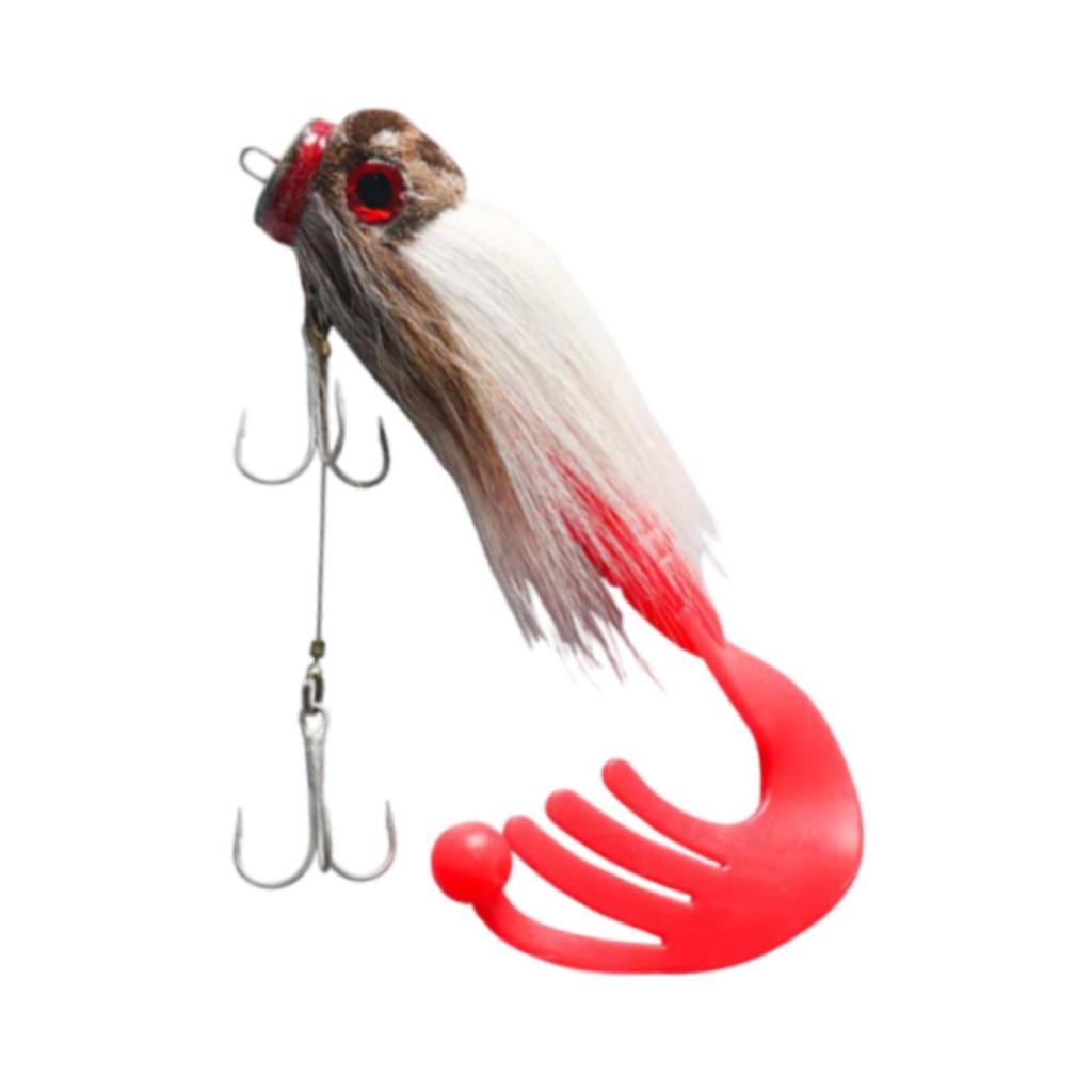 Artificial Fishing Lure Rat Lightweight Large Water Mouse Simulation Realistic Bionic Furry Sharp Hook Portable Fishing Tackle