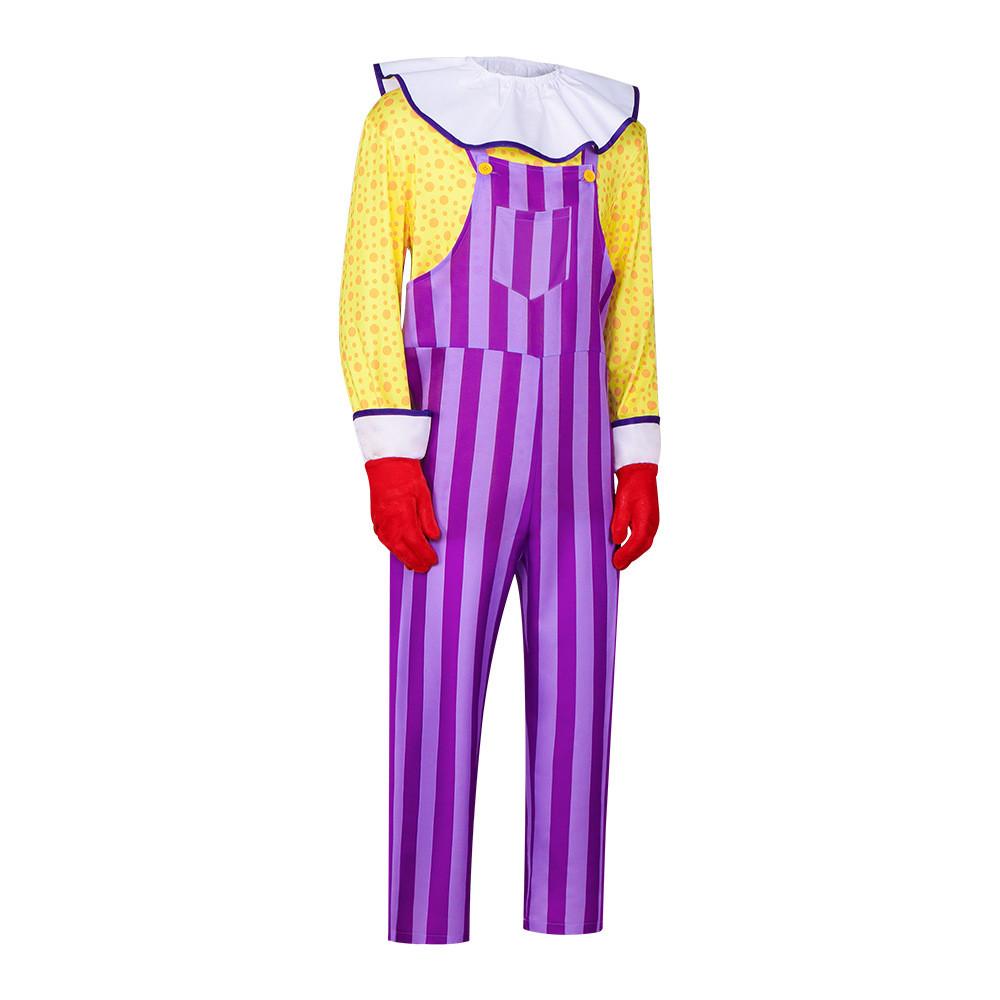 Sad Clown Cosplay Costume With Suspenders For Halloween And Stage Performances