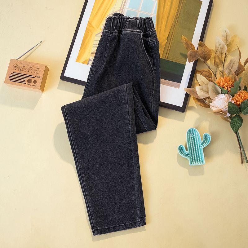 

M-4XL Fashion Women Jeans Denim Ladies Pants Elastic Waist Loose Jeans Black L
