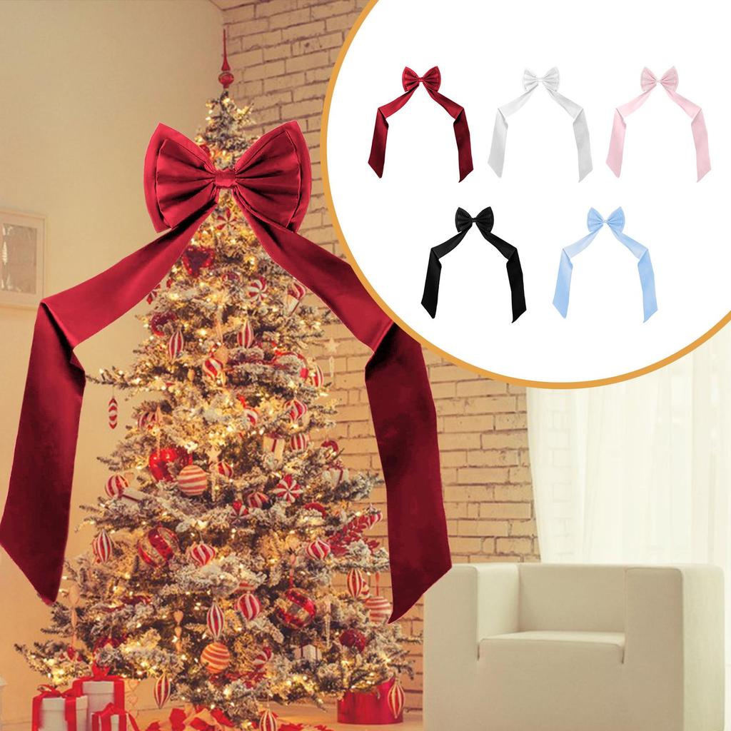 Large Bow Decoration Christmas Tree Topper Decoration Big Bow for Bridal